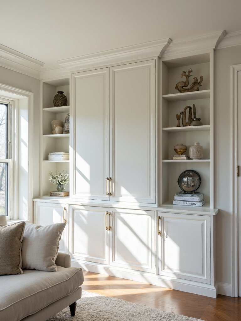 maximize vertical storage with custom cabinets