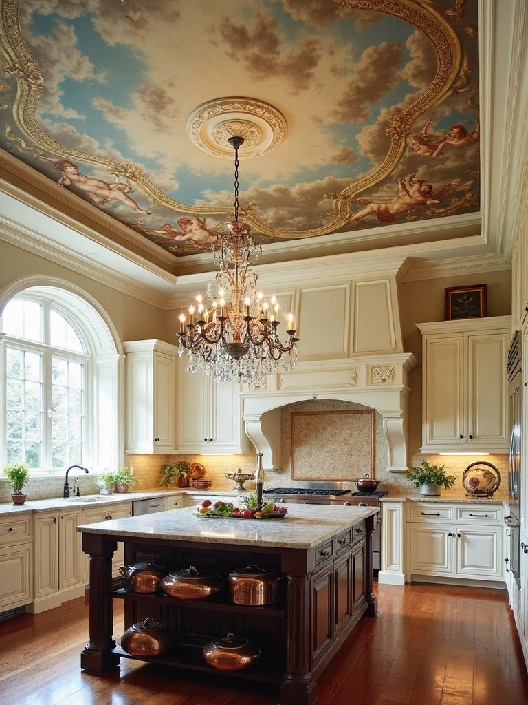 mesmerizing hand painted ceiling artwork