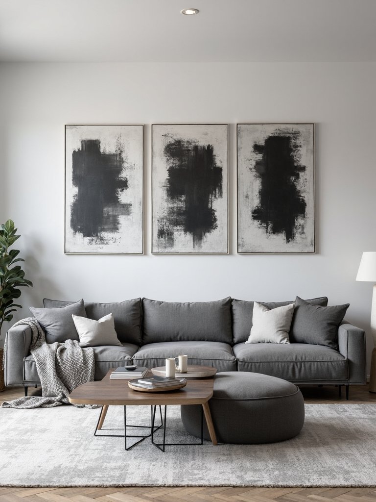 minimalist abstract canvas art curation