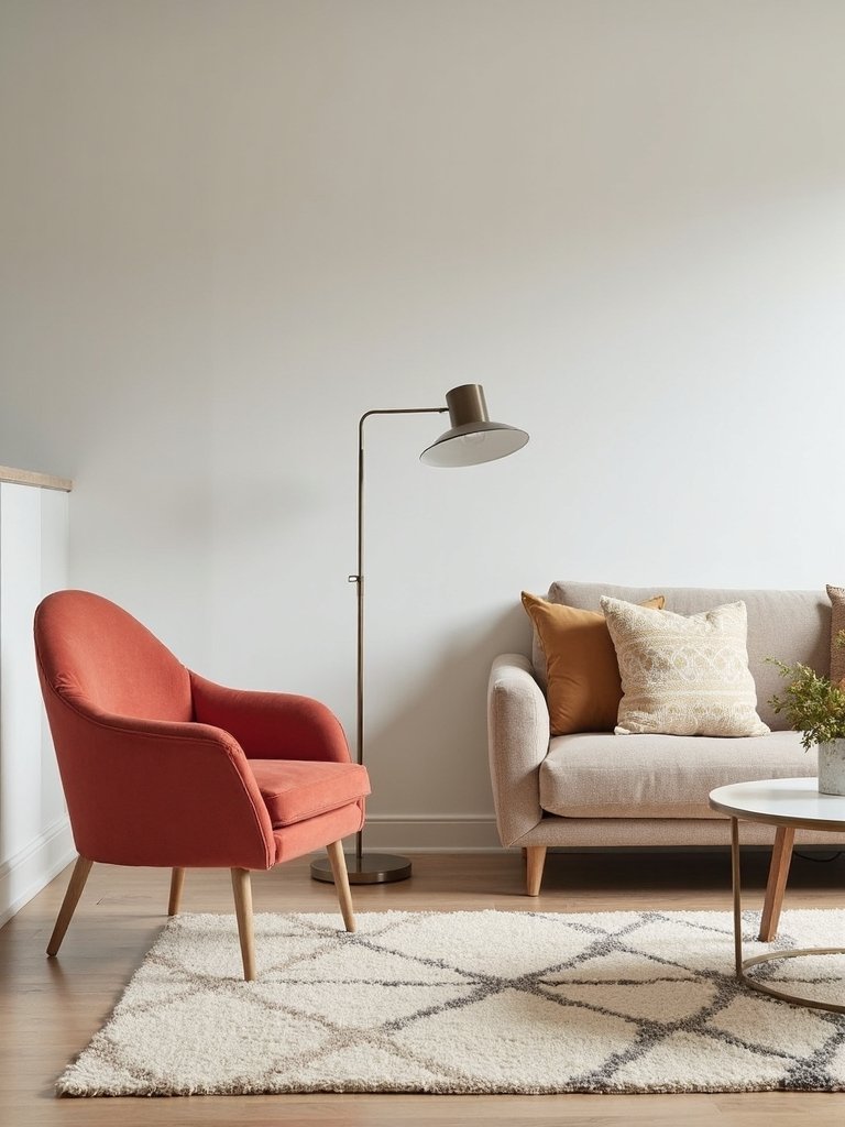 minimalist furniture creates spacious atmosphere