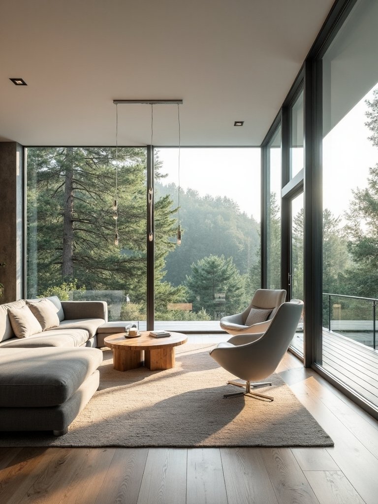 minimalist furniture frames window views