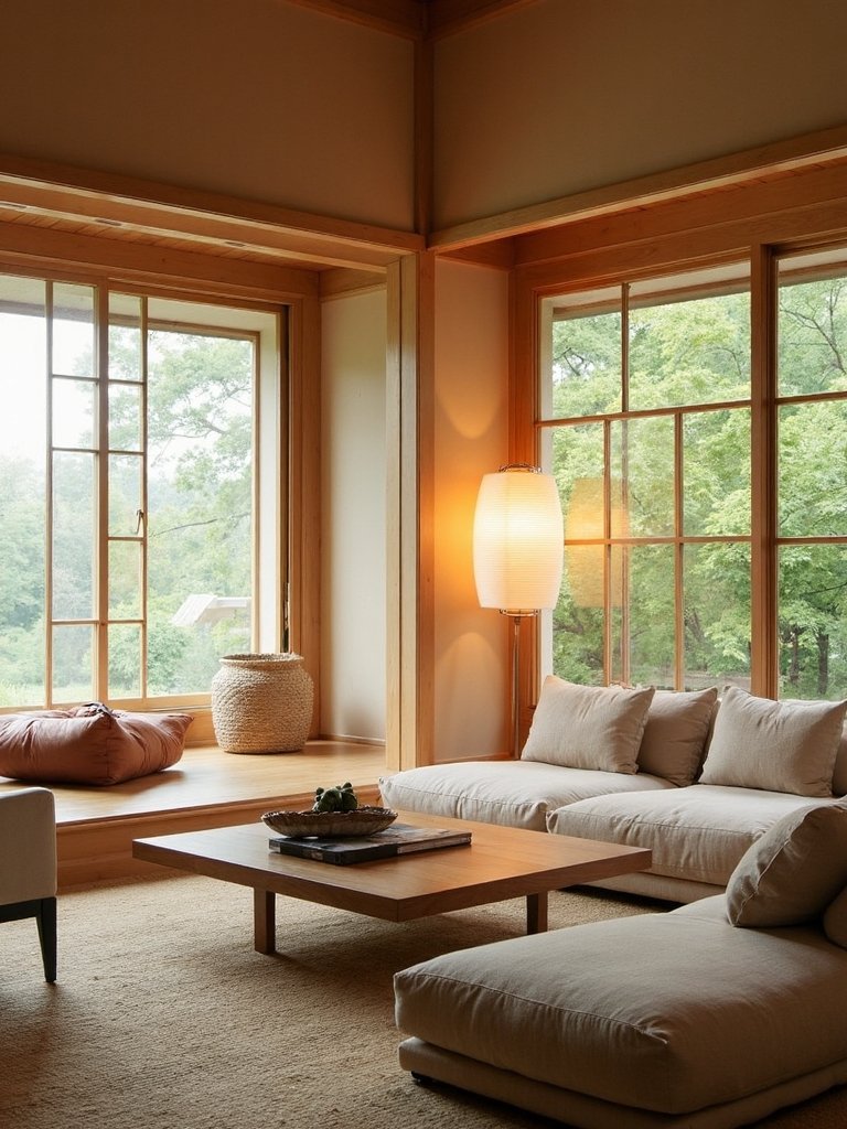 minimalist harmonious layered serene