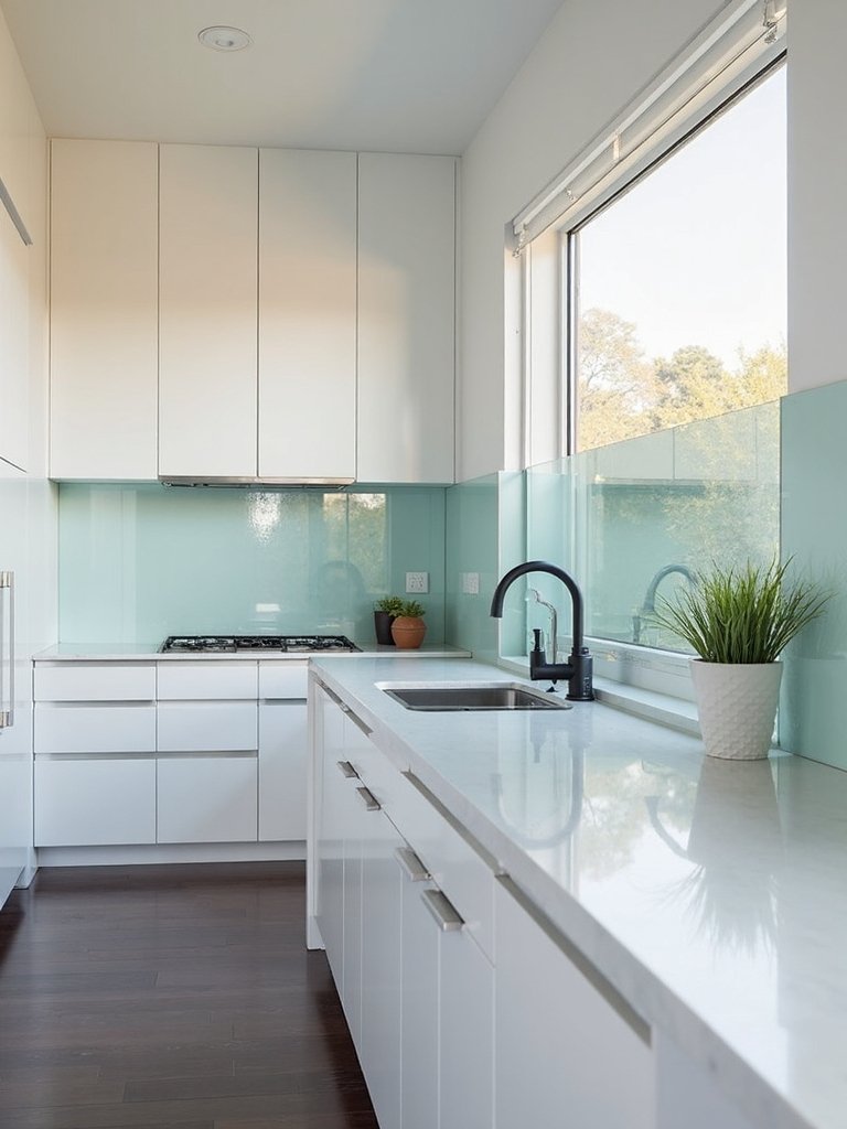 minimalist harmonious seamless integrated backsplash designs