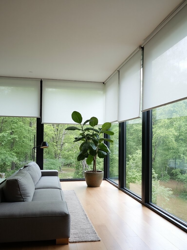 minimalist living with outdoor connection