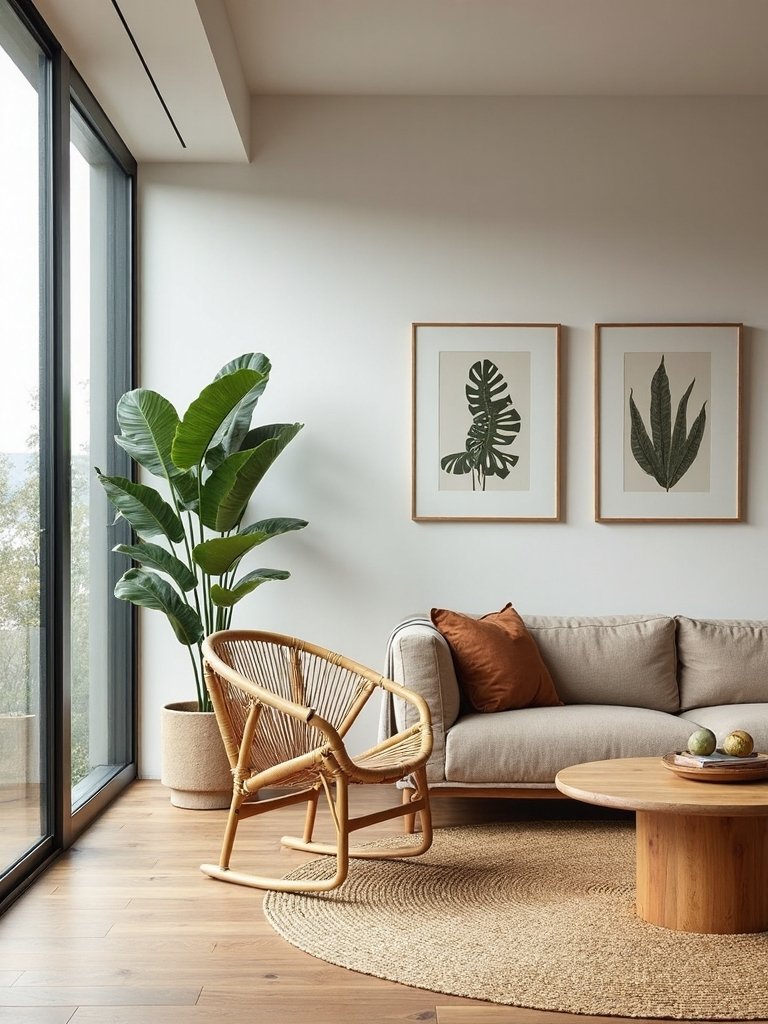minimalist nature inspired living room design