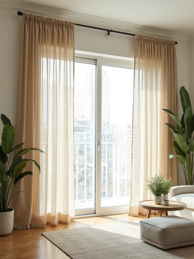 minimalist neutral sheer translucent