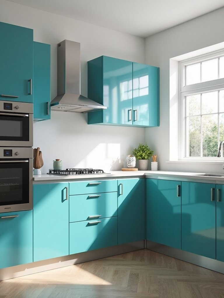 modern dramatic floating cabinets