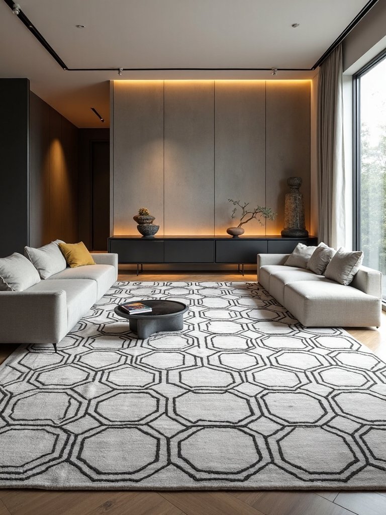 modern geometric living decor