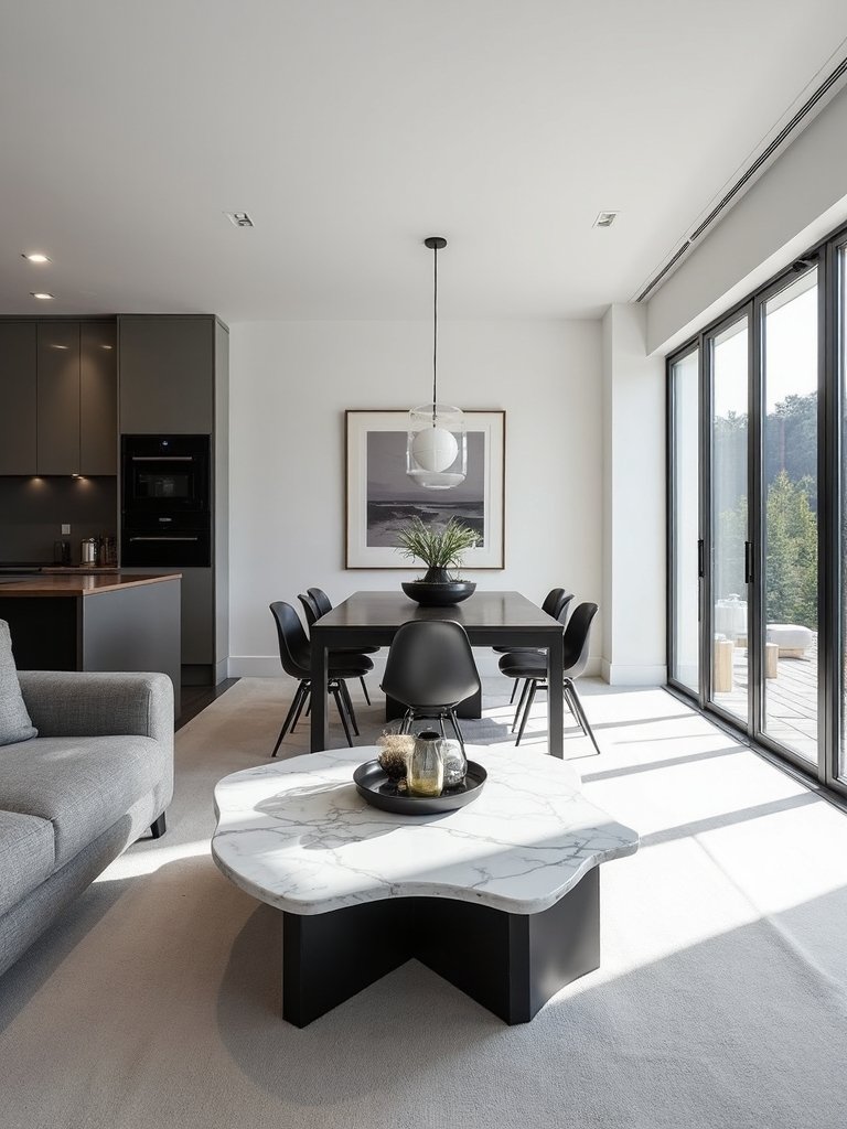 monochromatic minimalist elegance with clean lines