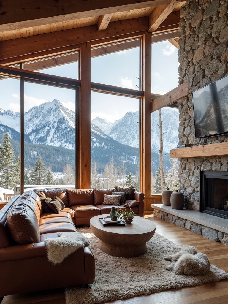mountain framed modern rustic