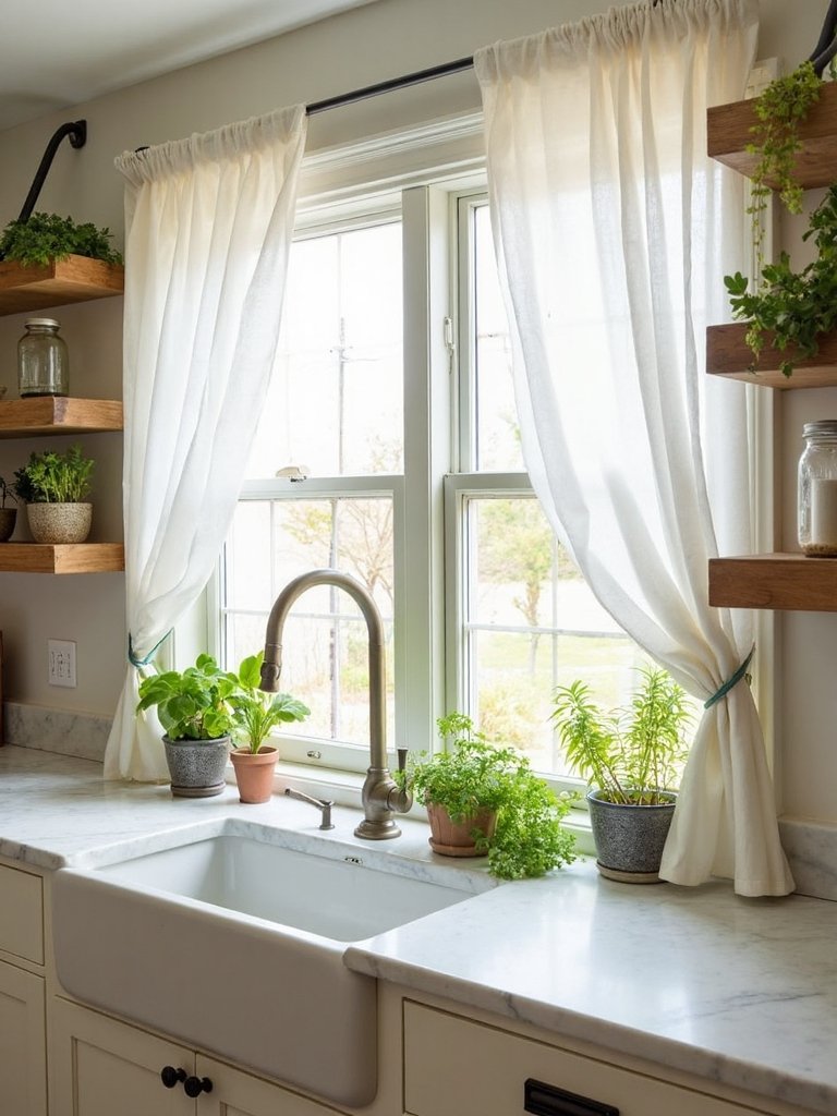 optimize kitchen window storage space