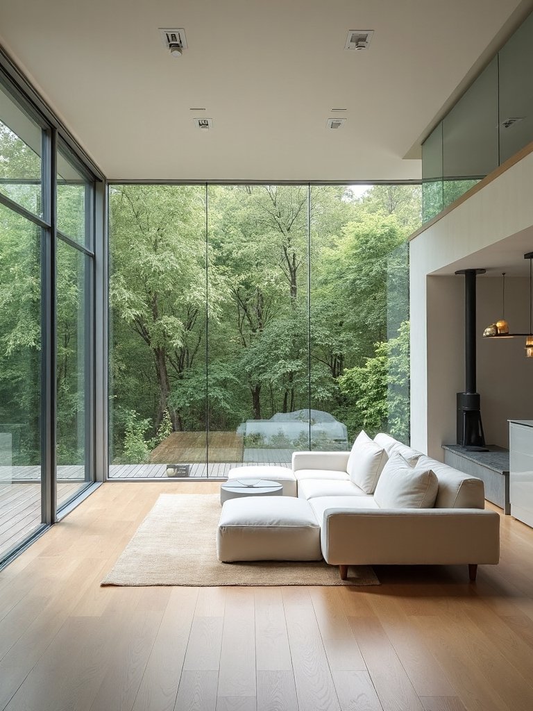 optimized window focused living room layout