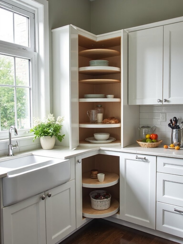 optimizing challenging corner cabinet storage