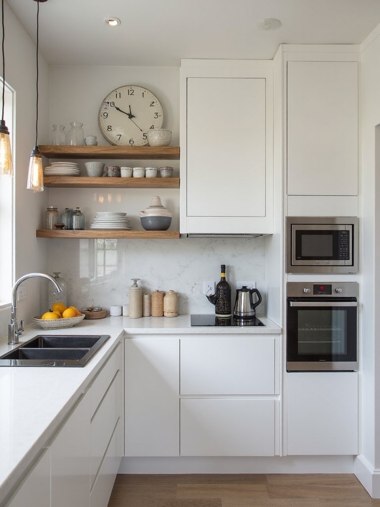 optimizing modern white kitchens for small spaces