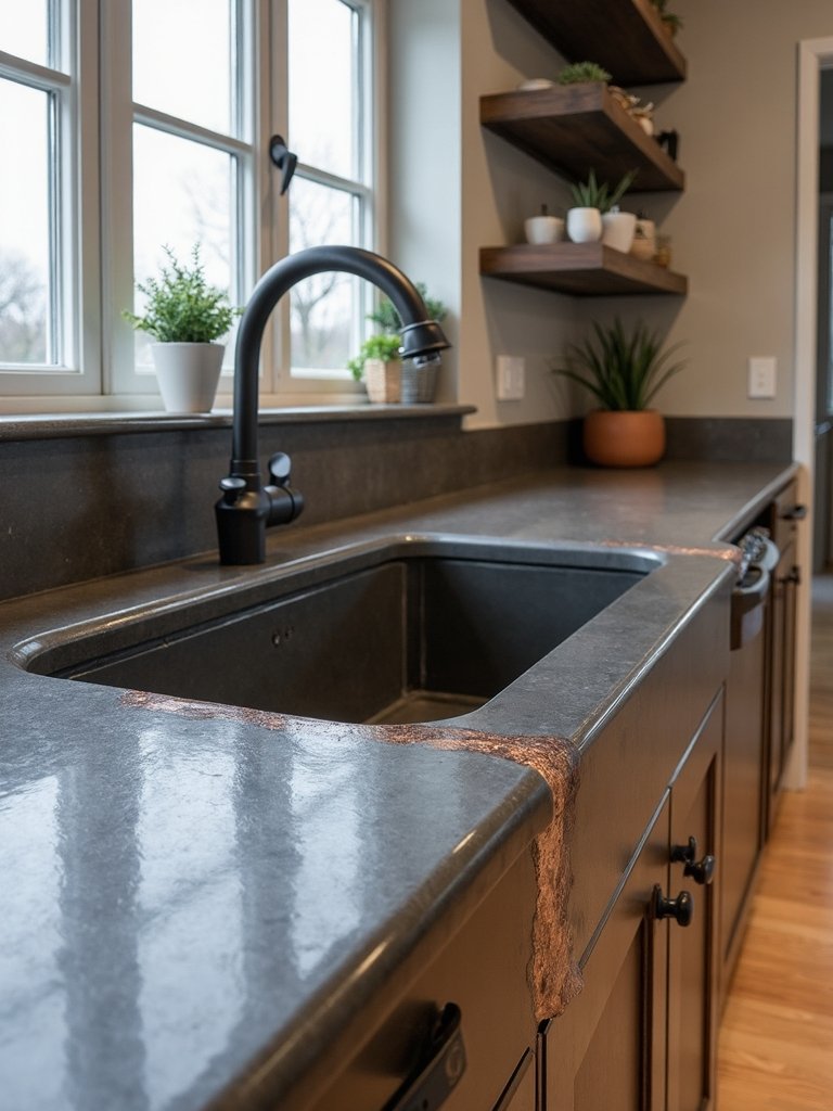 personalized seamless customizable concrete countertops