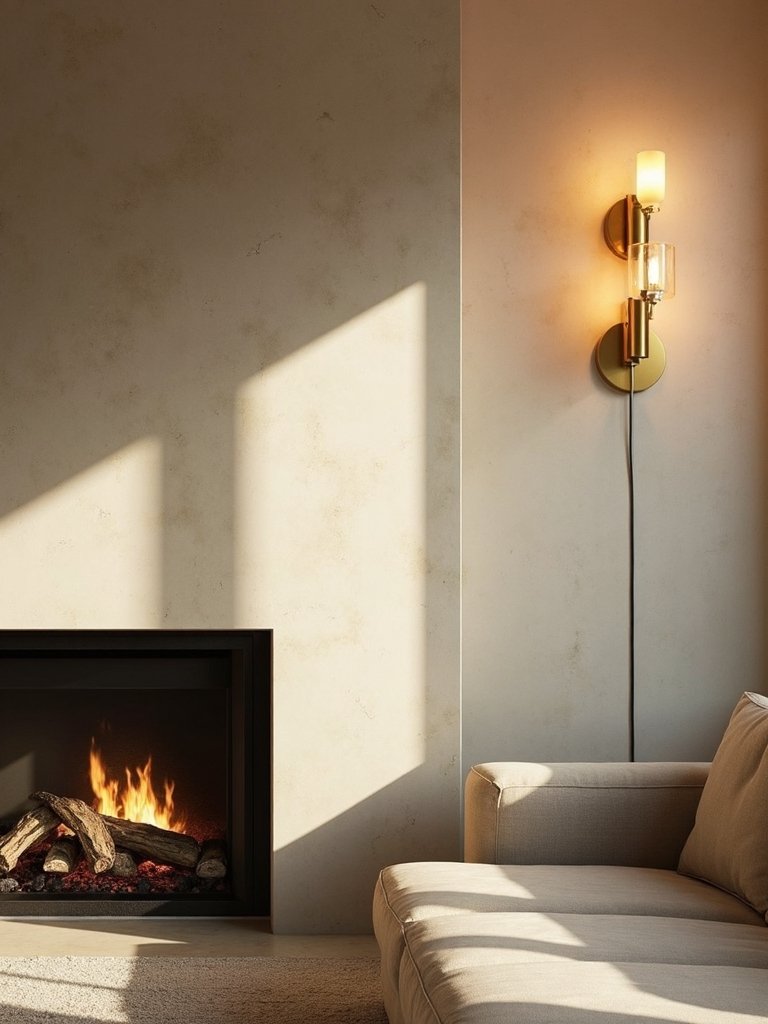 placement of strategically positioned wall sconces