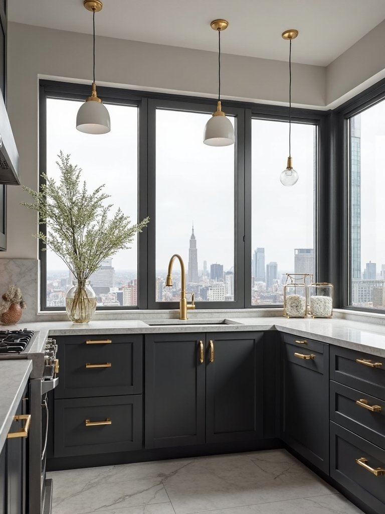 refined functional sophisticated metropolitan kitchen design