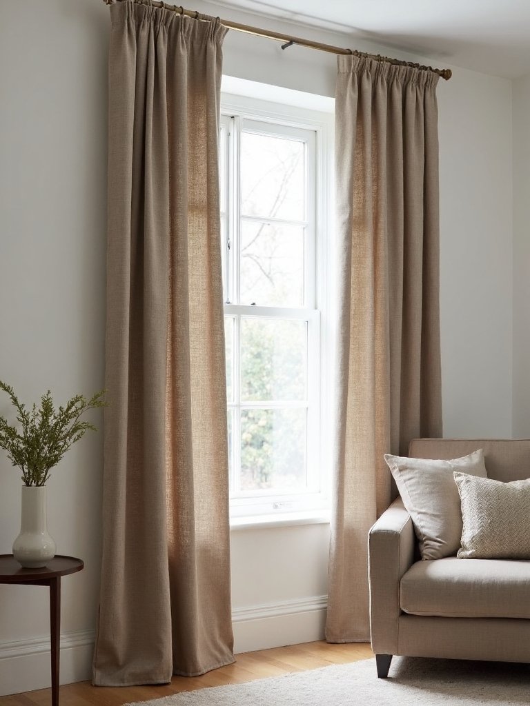 refined grounded serene minimalist textured living