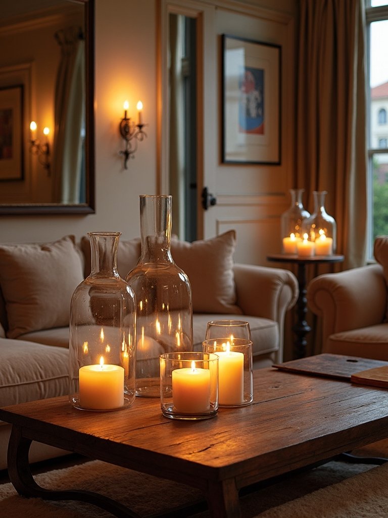 romantic soothing ambiance enhancing candle arrangements