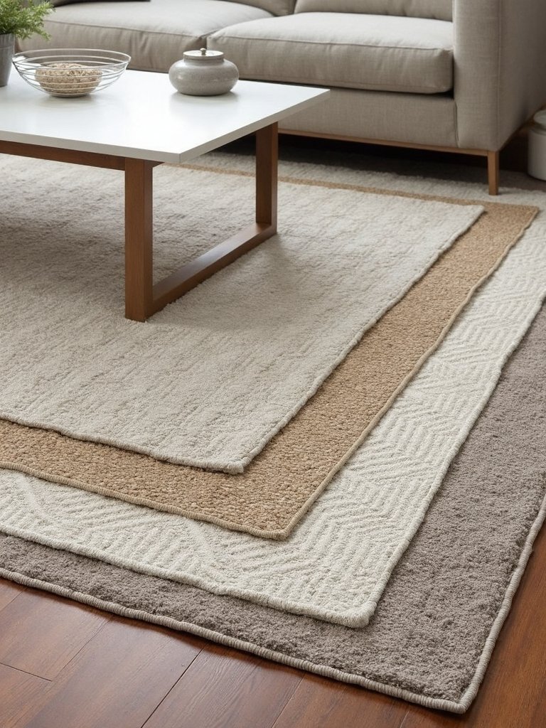 rug layering defines energizes and zones