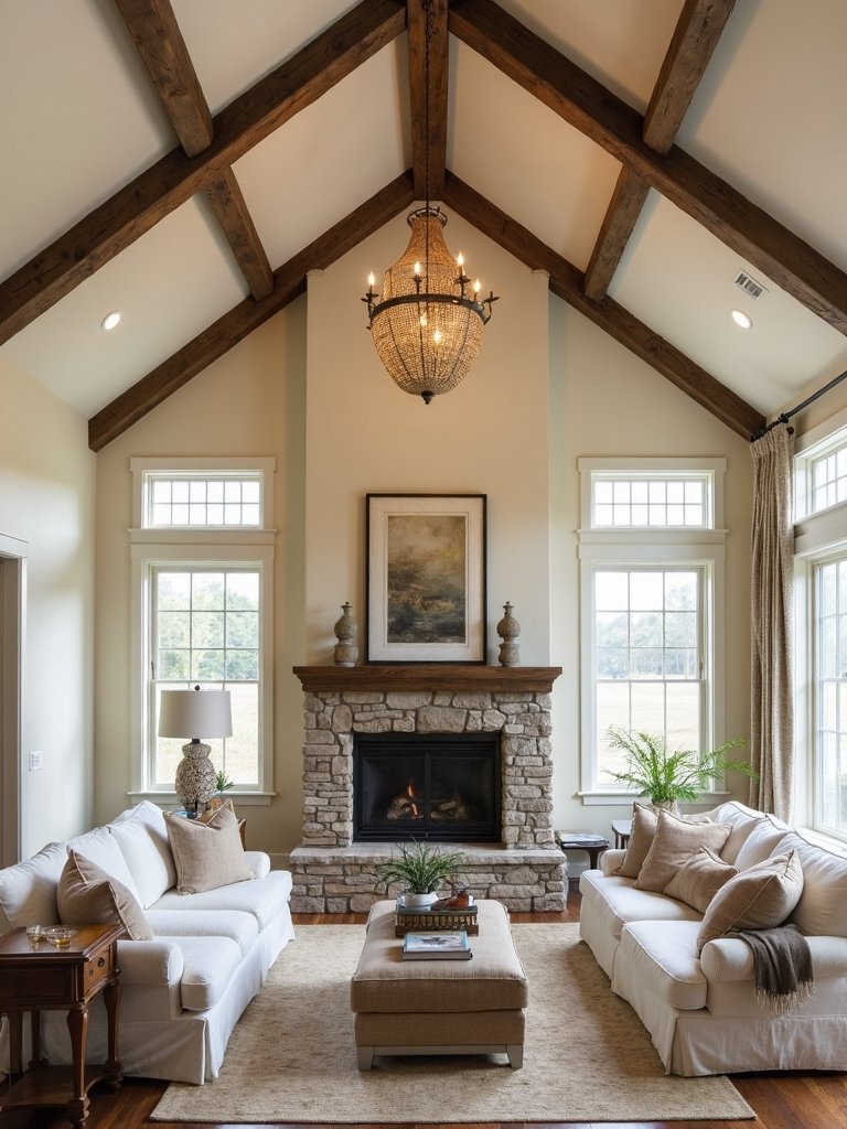 rustic modern beams elegant design