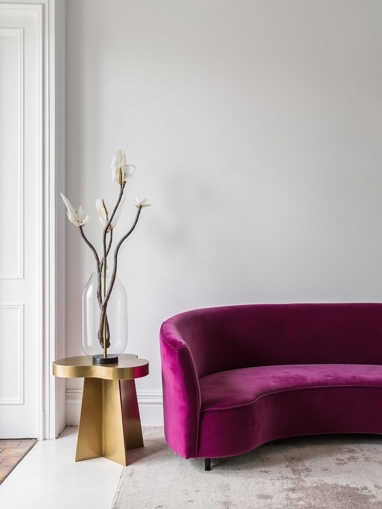 sculptural furniture enhances minimalist spaces