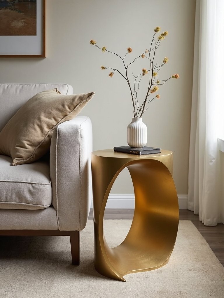 sculptural side tables as art
