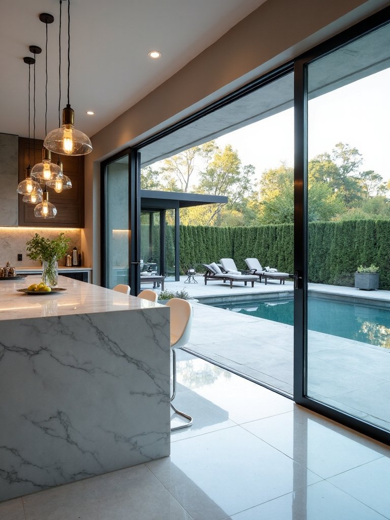 seamless indoor outdoor kitchen transitions