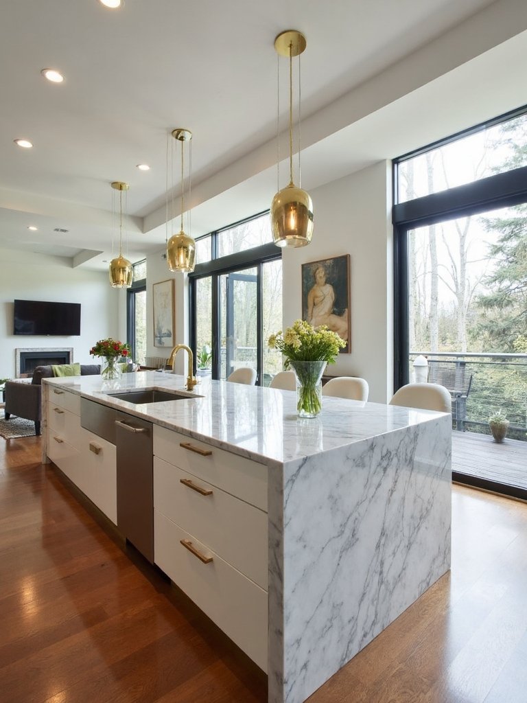 seamless modern entertaining open concept