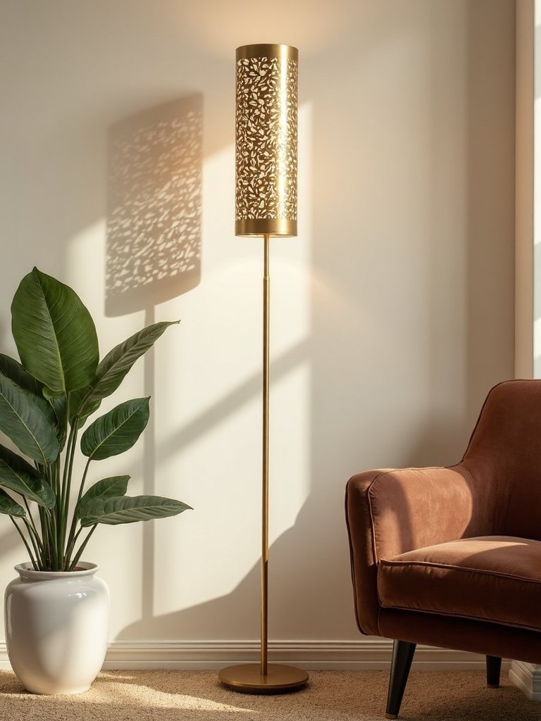 serene natural organic botanical inspired floor lamps