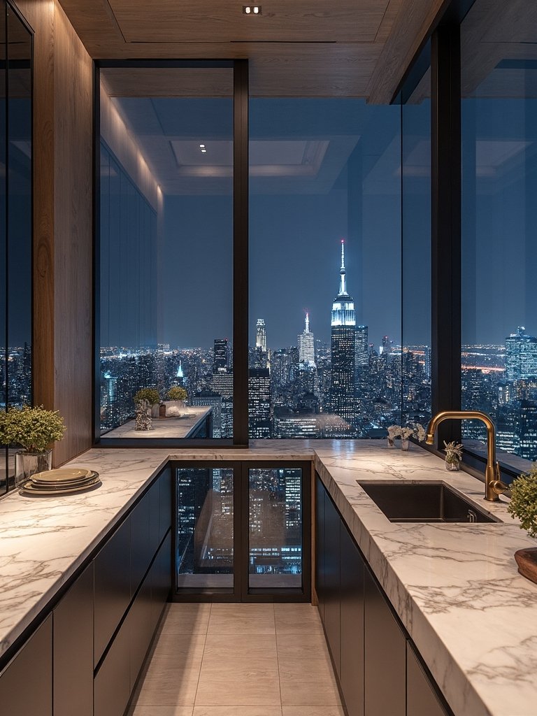 skyline framed urban oasis