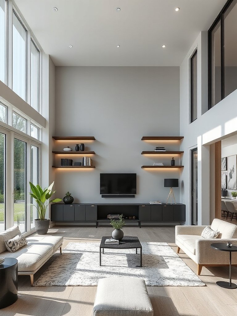 sleek contemporary living room design