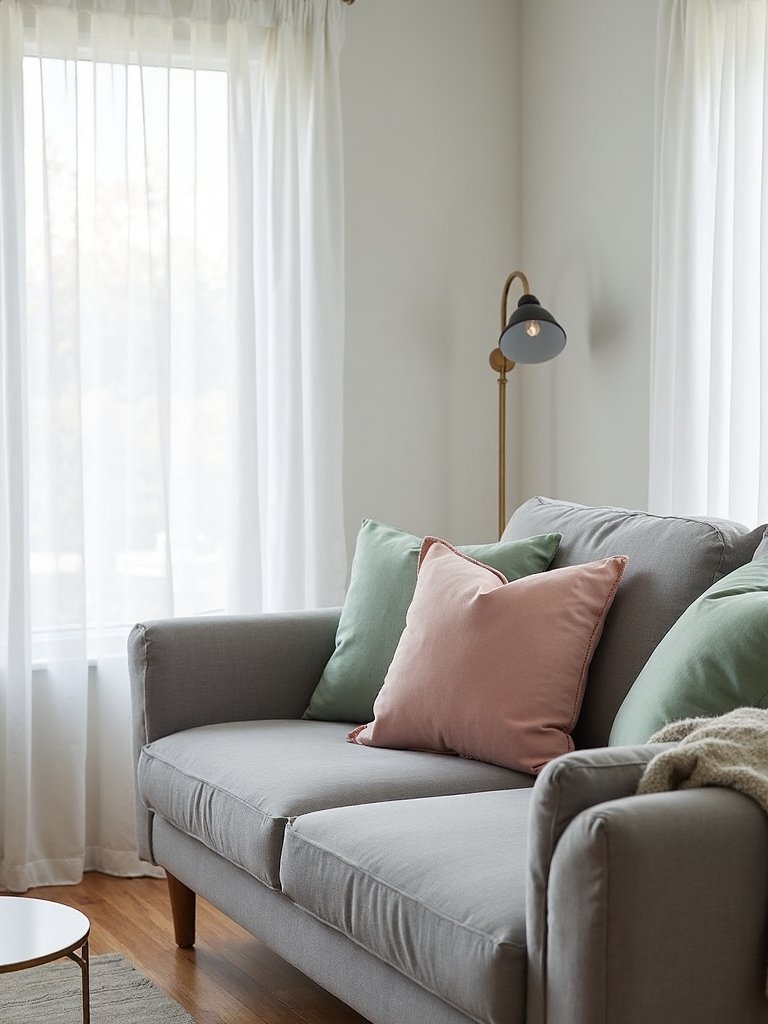 soft muted accents heighten minimalism