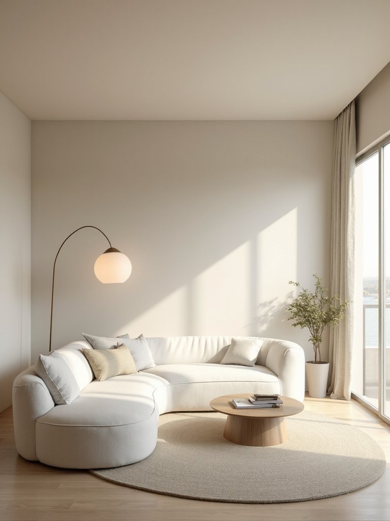 softening minimalist living space