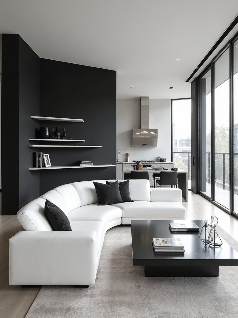 sophisticated minimalist black white design