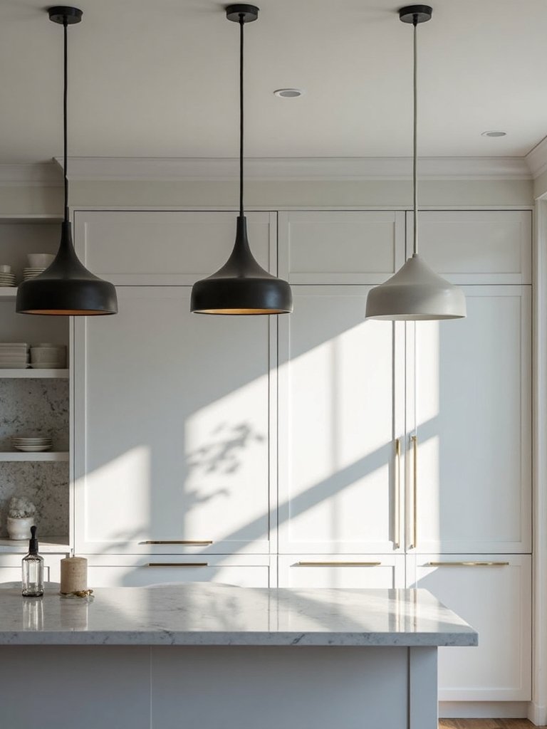 sophisticated minimalist customizable kitchen lighting