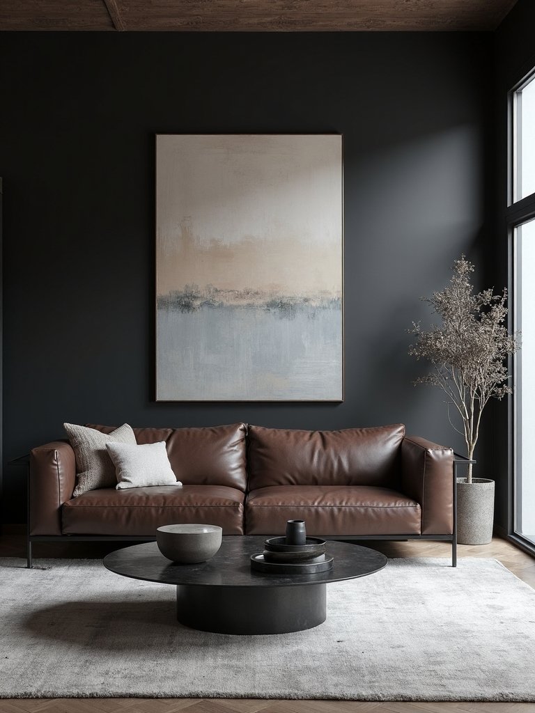 sophisticated minimalist matte black sanctuary