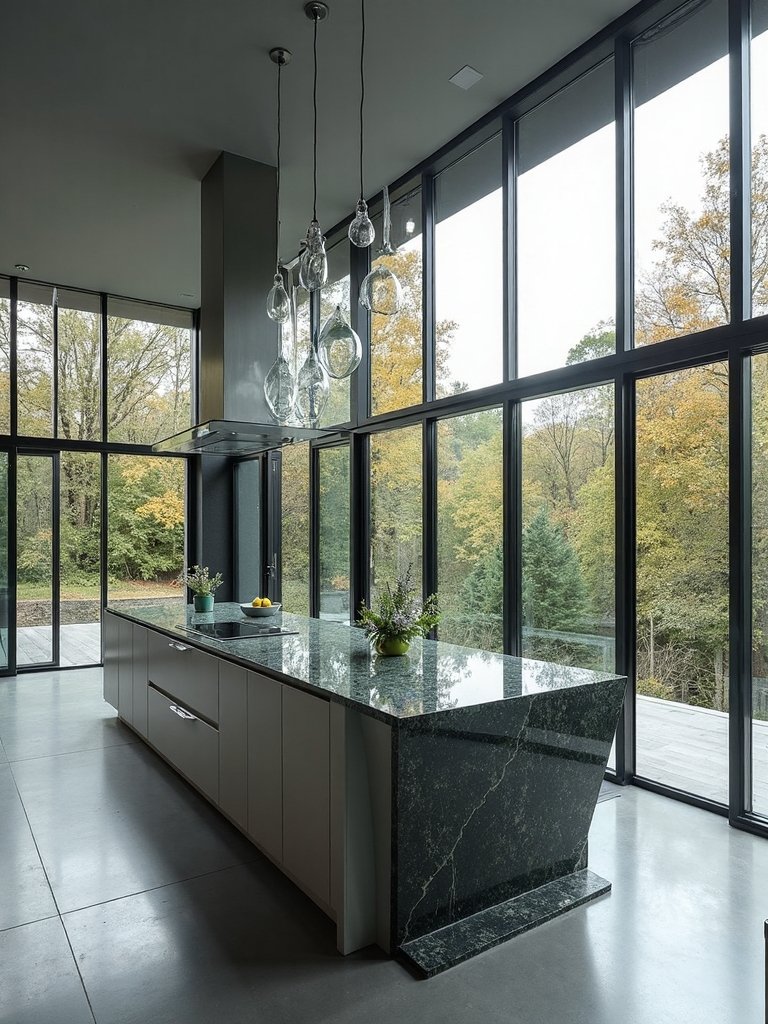 sophisticated monochrome glass elements