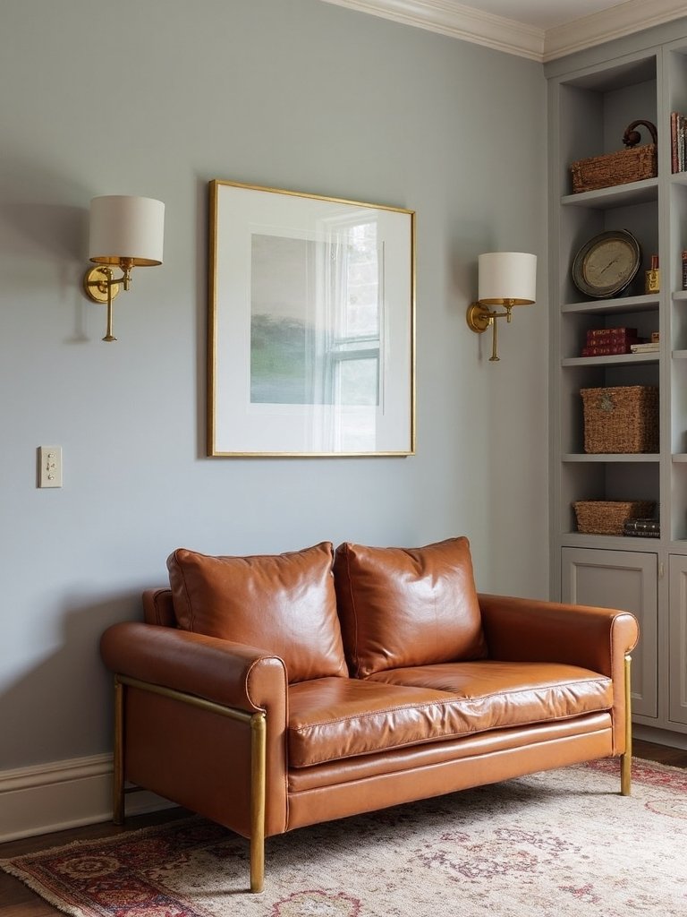 stylish small space leather furniture