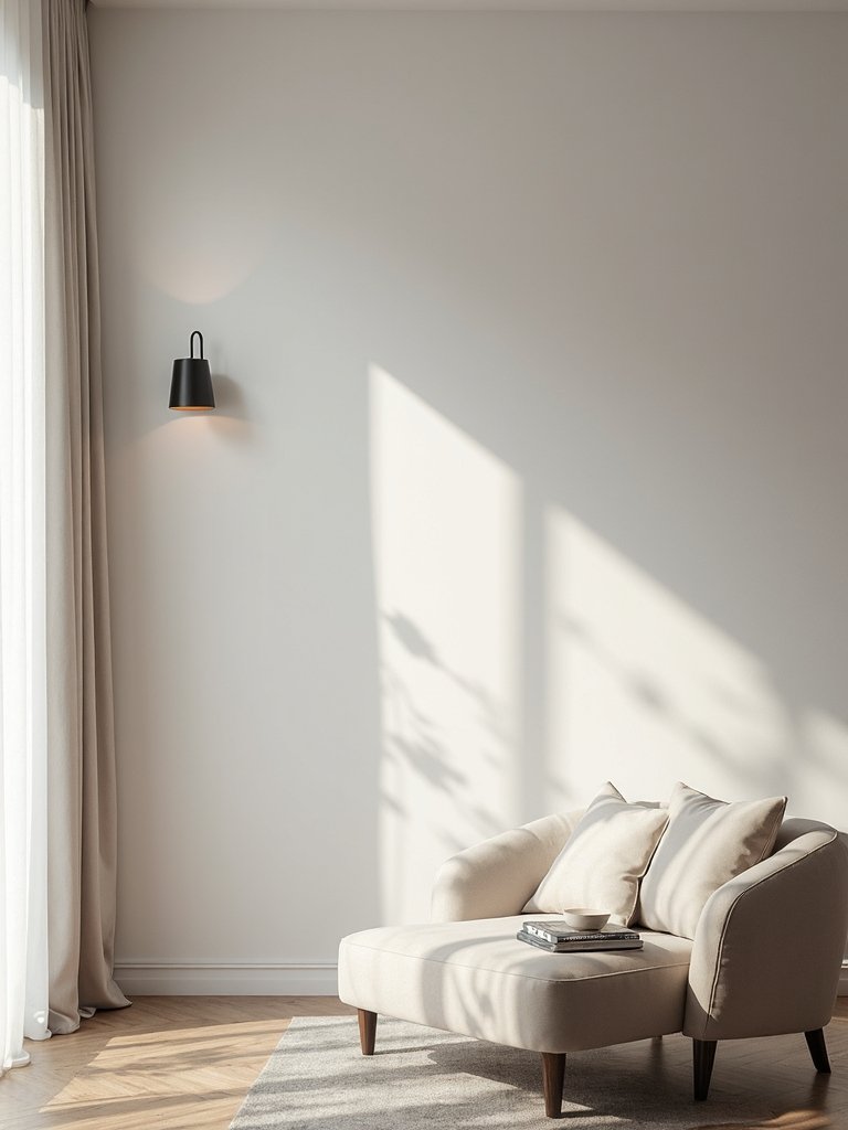 subtle patterns enhance minimalist living room