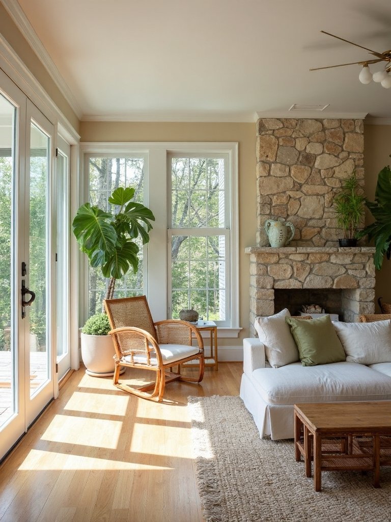 sustainable nature inspired minimalist living space