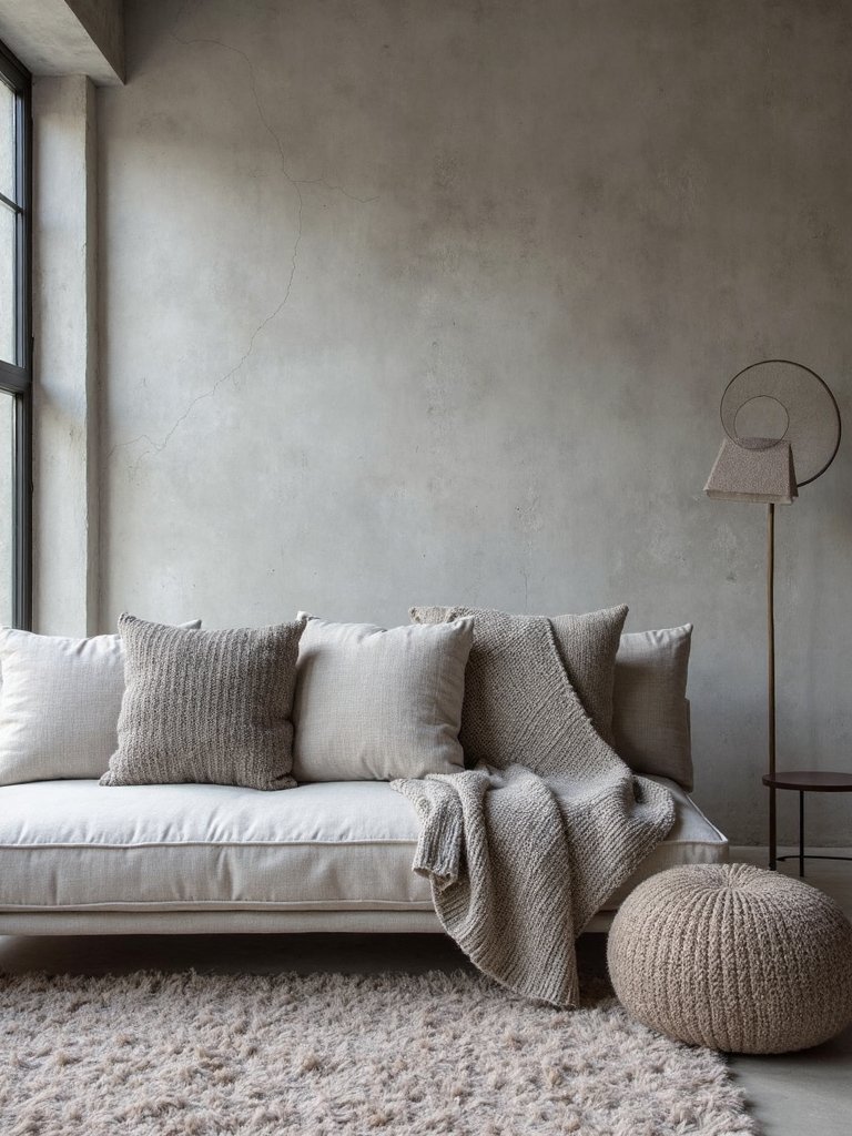 textural layers enrich monochromatic spaces