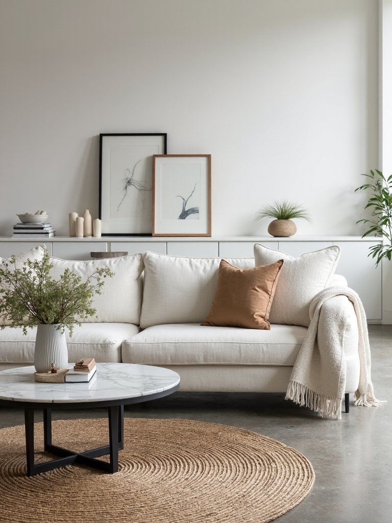 thoughtful material contrasts enhance simplicity