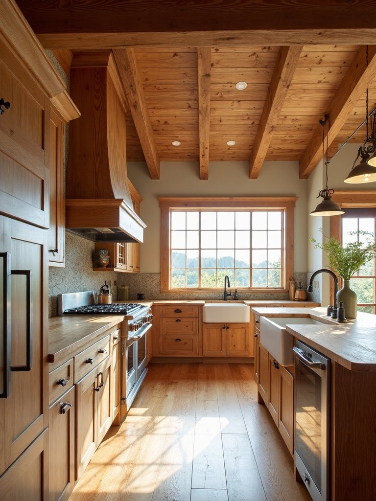 timeless natural wood kitchen design
