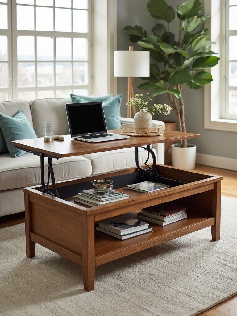 versatile adjustable height lift top tables