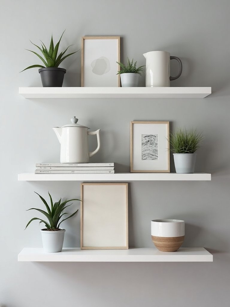 versatile creative minimalist wall mounted shelving