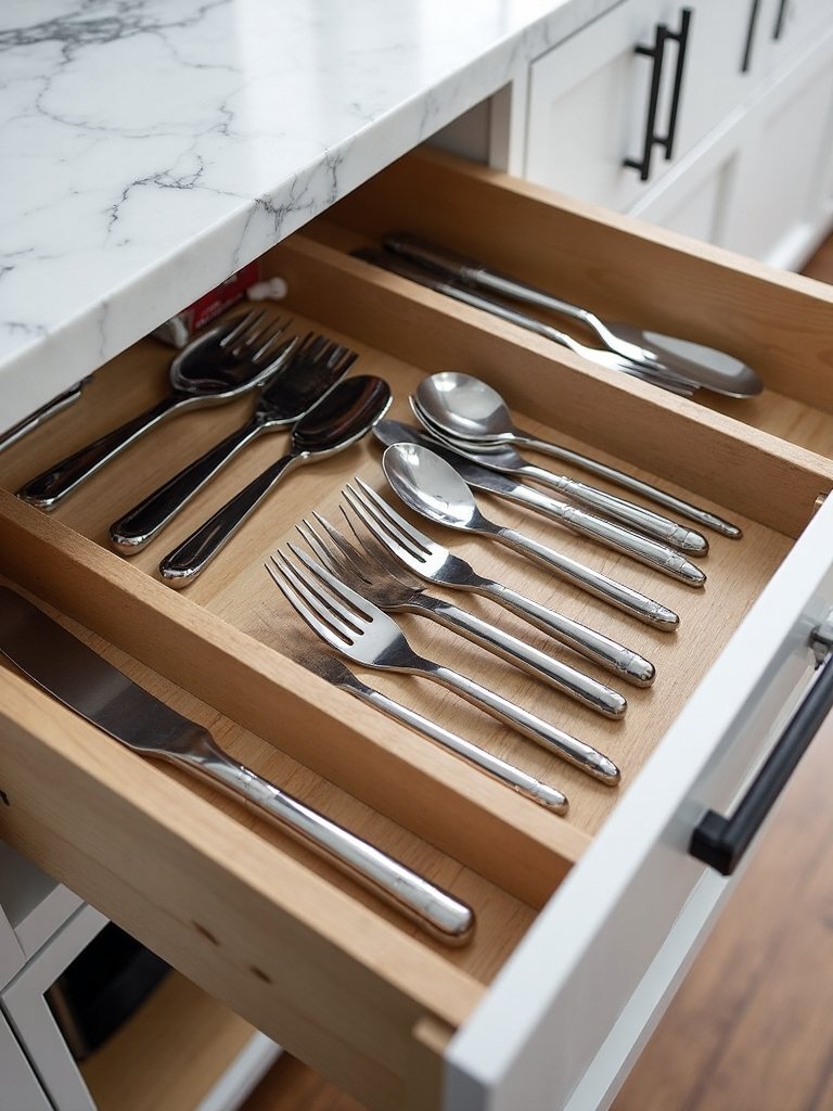 vertical drawer organization maximized efficiency