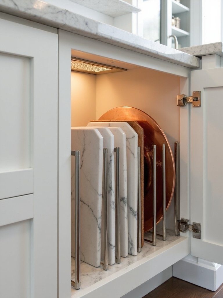 vertical tray cutting board dividers