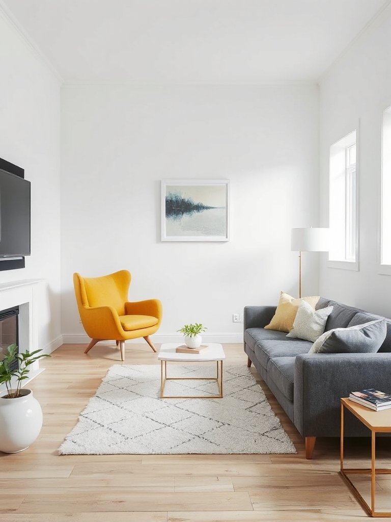 vibrant minimalist living room designs