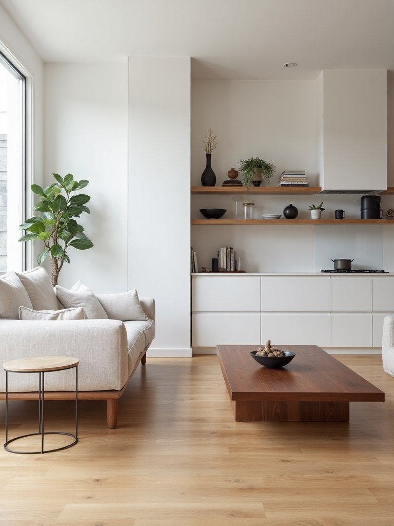 warm natural wood accents